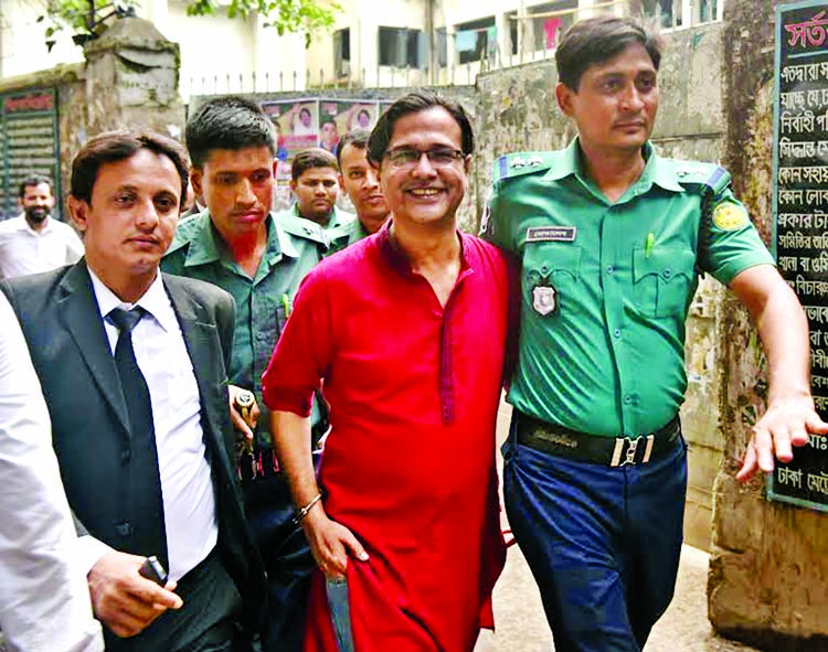 Singer Asif Akbar sent to jail on Wednesday as his bail was rejected. The snap was taken from the CMM Court premises.