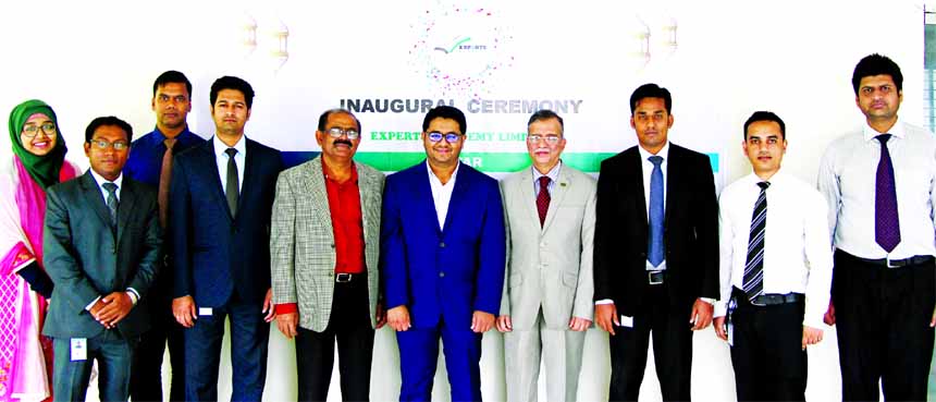 M. Mahfuzur Rahman, Chairman of Experts Academy Limited (EAL) and Former Executive Director of Bangladesh Bank, poses for a photograph after inaugurating a launching its journey in the city recently. Members and top level management executives of Insuranc