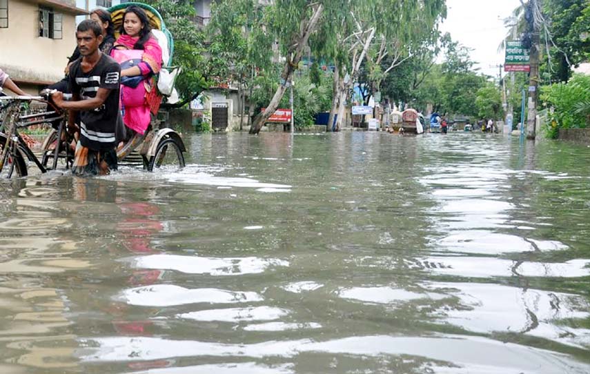 A view of Agrabad area during last two days since Sunday evening.