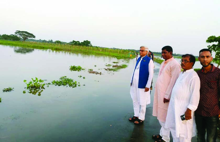SYLHET: Flood situation in Balaganj Upazila in Sylhet has worsened further. Awami League leaders including Organising Secretary Adv Misbauddin Siraj visited the flood-hit areas yesterday.