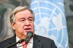 UN Secretary General Antonio Guterres said he was â€˜gravely concernedâ€™ by the recent upsurge in fighting from the Syrian government offensive, saying it posed â€˜significant risksâ€™ to regional security.