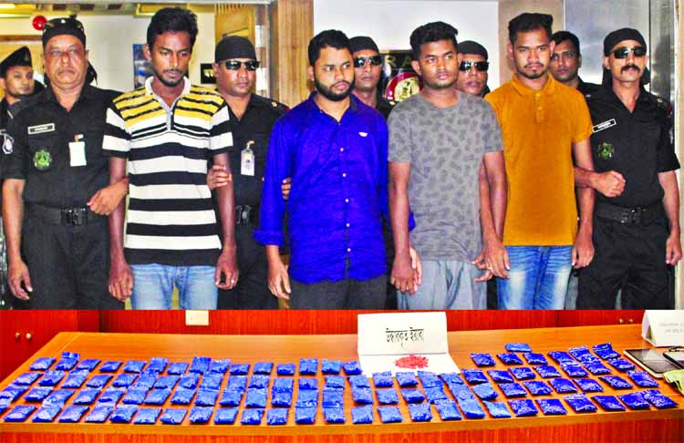 Four drug traders were arrested by RAB-3 with about 20,000 Yaba tablets in a drive from city's Uttara area on Sunday.