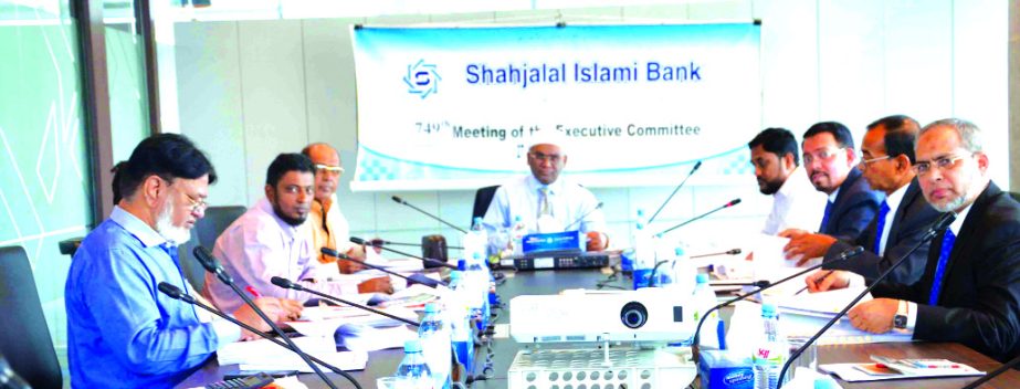 Anwar Hossain Khan,EC Chairman of Shahjalal Islami Bank Limited, presiding over its 749th meeting at the bank head office in the city on Wednesday. The members of the committee discussed various issues related to investment in different sectors. Among oth