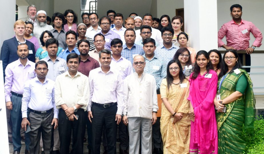 UGC Chairman Prof Abdul Mannan is ssen at a-five day workshop on Developing Curriculum and Conducting Research in Communication for Development held at BRAC Center for Development Management at Savar in Dhaka on Tuesday.