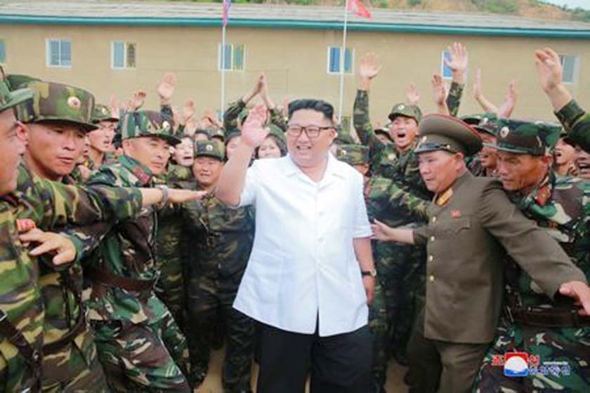 North Korea leader Kim Jong Un inspects Unit 1524 of the Korean People's Army (KPA) in this undated photo released by North Korea's Korean Central News Agency (KCNA) on Saturday.