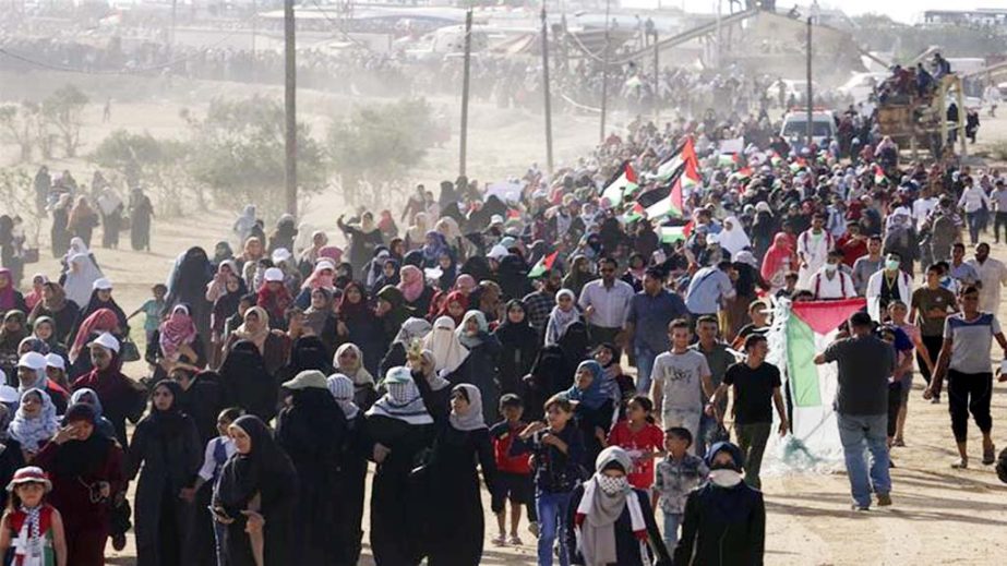 The protest was the first mass women's demonstration to take place in the Gaza strip since March 30.