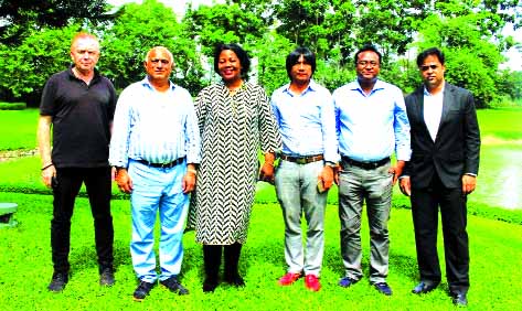 A delegation led by Judith KK Kan'goma Kapijimpanga, High Commissioner of Zambia in Dhaka, visiting Beximco Industrial Park in Gazipur on Saturday. Syed Naved Husain, Group Director and CEO of Beximco Limited among others were also present.