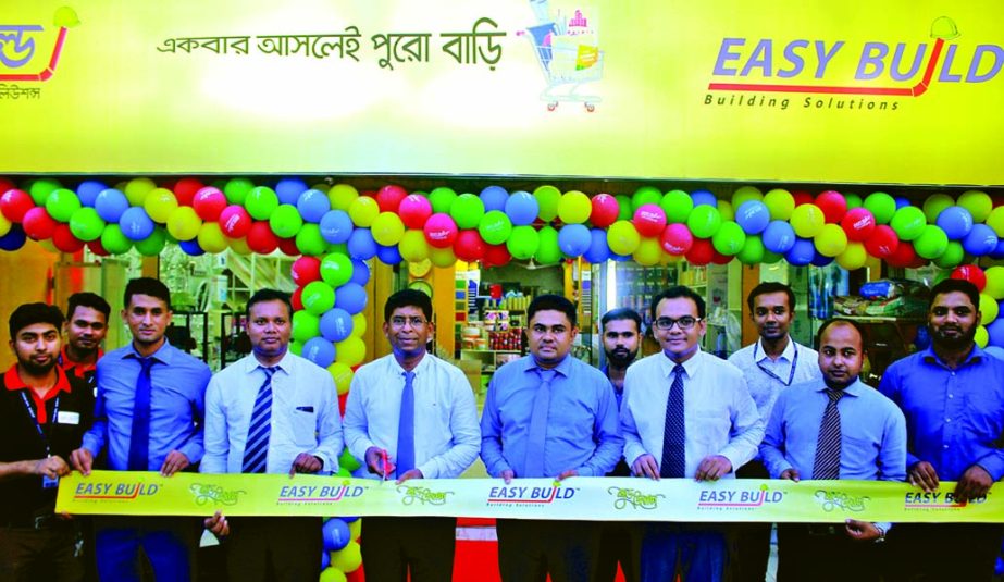 RN Paul, Managing Director of RFL Group, inaugurating the new Easy Build outlet at the capital's Banasree area on last Friday. Gias Uddin Biswas, Head of Retail Development, Sazzad Hossain, Sales Manager, Sajjadul Islam, Head of Marketing, Amdadul Islam,