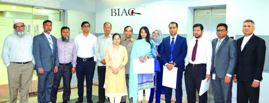 Participants of a five-day long training programme on "International, Cross Cultural, Civil and Commercial Mediation and Negotiation" organized jointly by Bangladesh International Arbitration Center (BIAC) and Indian Institute of Corporate Affairs (IICA