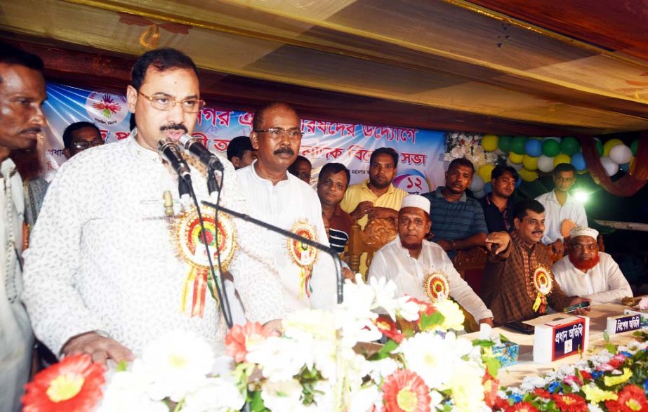 CCC Mayor A J M Nasir Uddin speaking at a meeting on anti- terrorism, drug abuses and anti- militancy at the Port City on Sunday.