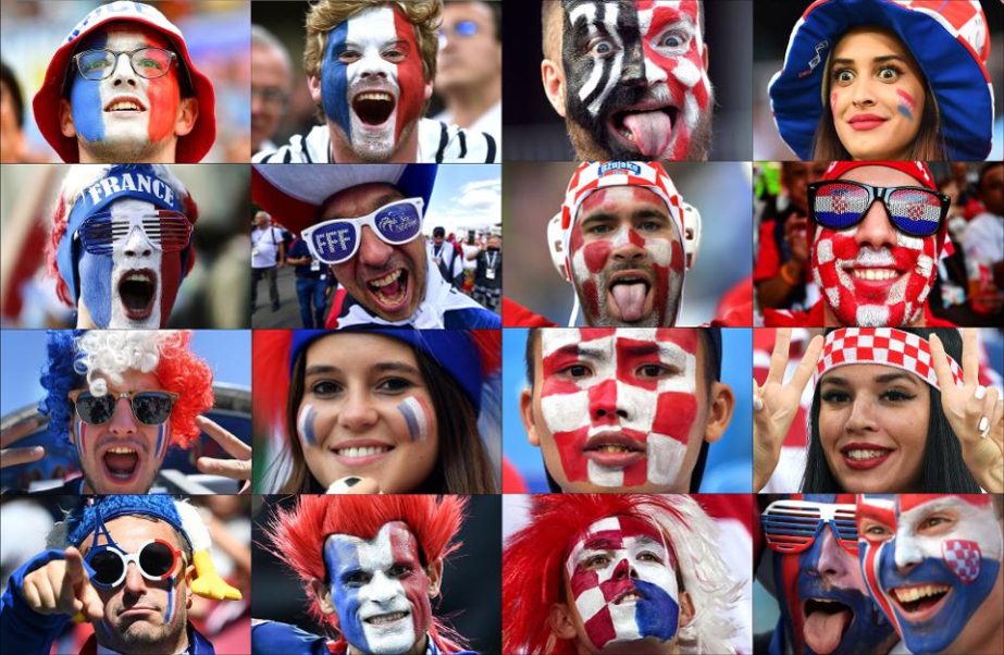 Supporters from France and Croatia will be cheering on their teams at the World Cup 2018 final