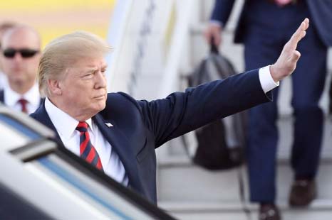 US President Donald Trump arrived in Helsinki ahead of a summit with Russia's President Vladimir Putin after taking a break from diplomacy on his own Scottish golf club.