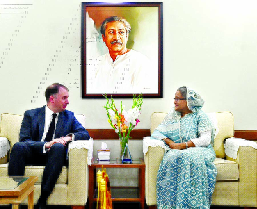 State Minister for Foreign Affairs of Germany Niles Annen paid a courtesy call on Prime Minister Sheikh Hasina at Ganabhaban on Thursday. BSS photo
