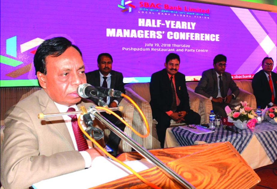 The Half-Yearly Managers' Conference of South Bangla Agriculture and Commerce (SBAC) Bank Limited was held at a hotel in the city on Thursday. Md. Golam Faruque, Managing Director of the Bank presided over the conference. Among others, Bank's Independen