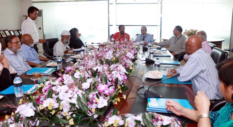 Chairman of Northern University Bangladesh Trust, Prof Dr Abu Yusuf Mohammad Abdullah presiding over the 31st syndicate meeting of the University held on Saturday at the Boardroom of the University.