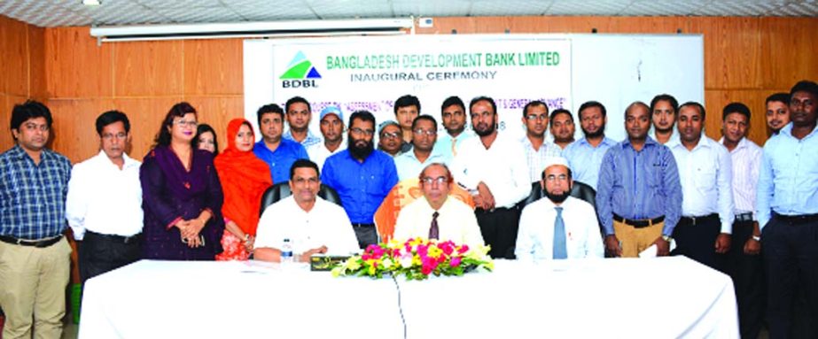 Manjur Ahmed, Managing Director of Bangladesh Development Bank Limited, poses with the participants of a training course for 3 days on "Assessment of Working Capital, Cash Credit Limit & General Advance" at its Training Institute recently. Head of the I