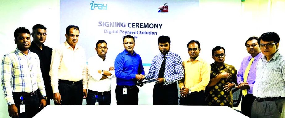 GM Golam Rabbani, Director (Administration) of Amarbazar Limited and Raihan Faiaz Osmani, Head of Merchant of iPay System, exchanged an agreement in the city recently. Under the agreement, all customers of Amarbazar will be able to pay for online shopping