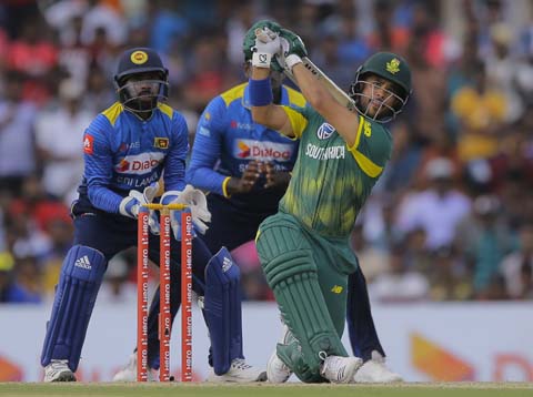 South Africa's Jean-Paul Duminy bats against Sri Lanka during their first one day international cricket match in Dambulla, Sri Lanka on Sunday.