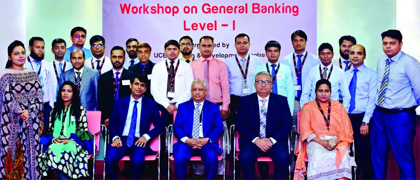 Arif Quadri, Managing Director (Acting) of United Commercial Bank Limited, is seen posing with others at the inauguration of a weeklong 'Workshop on Advanced General Banking' at UCB Learning and Development Center in Dhaka. Abul Ali Ahad, Head of Learni