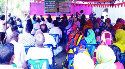RANGPUR: Md Shahjahan Kabir , DG, Rice Research Institute addressing a programme on harvesting Aus rice and training on rice cultivation technology at village Balata in Sadar Upazila under Gaibandha as Chief Guest on Saturday.