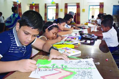 JAMALPUR: An art competition of children was held at Upazila Parishad Hall Room in observance of the 69th birth anniversary of dramatist Selim Al-Deen organised by Shaheed Samar Theatre on Friday.