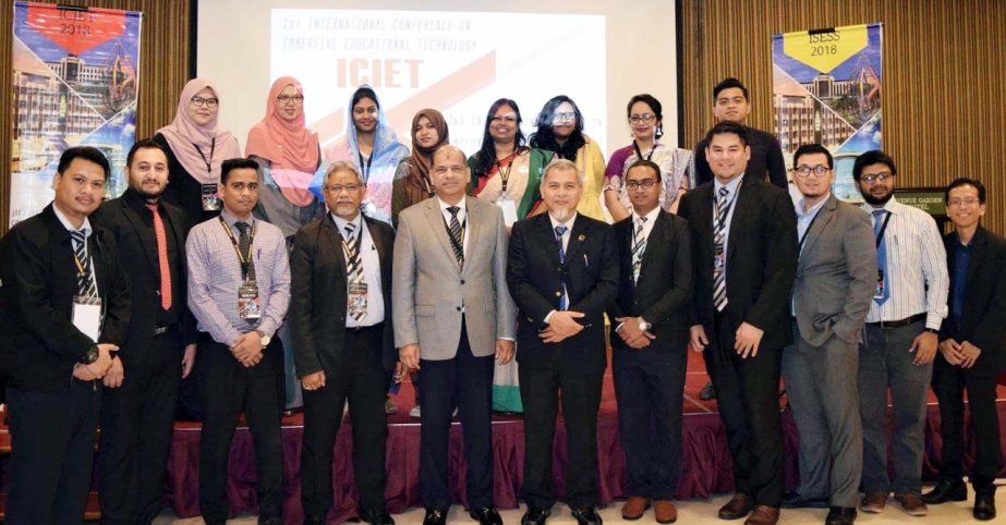 Prof Dr Yousuf M Islam, Vice Chancellor, Daffodil International University and Prof Rozhan, convener of the conference along with other distinguished guests at the inaugural ceremony of 2nd International Summit on Employability and Soft Skills Conference