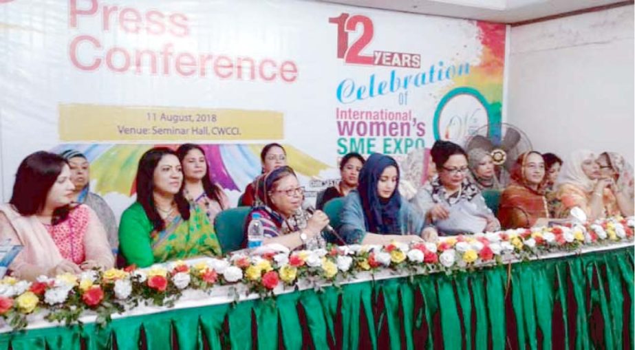 A press Conference of Chattogram Women Chamber of Commerce & Industry(CWCCI)was held marking the International Women SME Expo at its office conference hall yesterday morning.