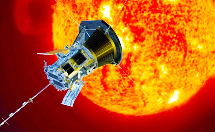 The Parker Solar Probe spacecraft takes off on its mission to the Sun.