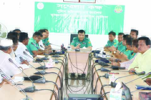 RAJSHAHI: Rajshahi Metropolitan Police (RMP) held a law and order related view-sharing meeting with lease-holders of cattle markers and other business and chamber leaders at its conference hall in the city yesterday afternoon.