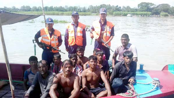 Members of Coast Guard recovered 10 persons of trawler capsised from Gojari area yesterday.