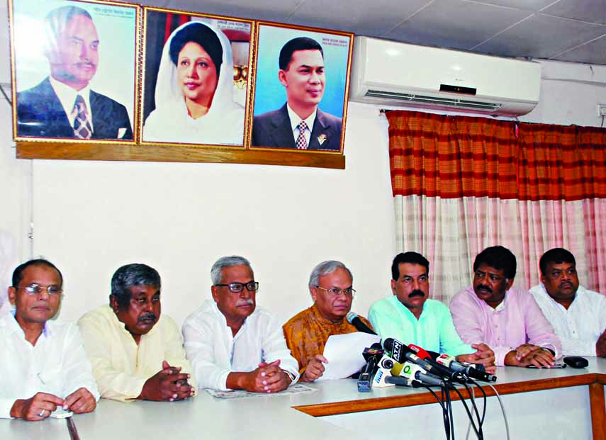 BNP Joint Secretary General Ruhul Kabir Rizvi speaking at a prÃ¨ss conference on the statement of Prime Minister Sheikh Hasina and AL General Secretary Obaidul Quader on the 21st August grenade attack at the party central office in the city's Nayapalto