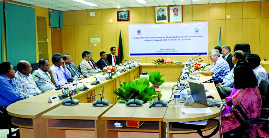 A join Research cooperation discussion between Bangladesh Council of Scientific and Industrial Research (BCSIR) and Commonwealth Scientific and Industrial Research Organization (CSIRO), Australia held recently at the conference room of BCSIR Dhaka. BCSIR