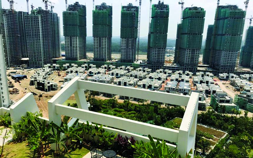 Residential buildings are seen at Forest City in Johor, Malaysia.