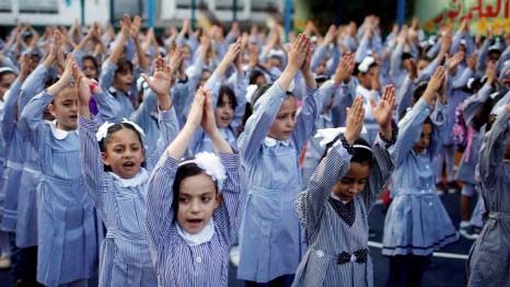 Many Palestinian children attend UNRWA-run schools in the Gaza Strip and West Bank.