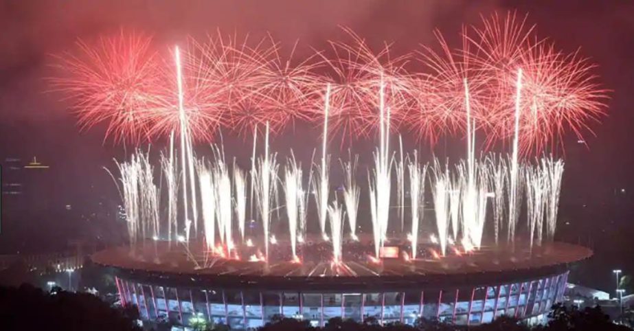 A colourful fireworks was held during the closing ceremony of the 18th Asian Games at Jakarta, the capital city of Indonesia on Sunday. Moin Ahamed