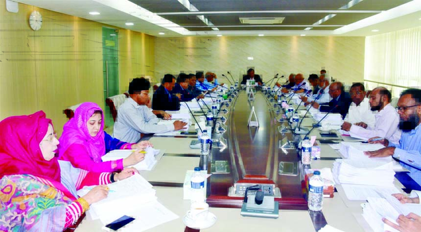 SM Amzad Hossain, Chairman, Board of Directors of South Bangla Agriculture & Commerce (SBAC) Bank Limited, presiding over its 81st meeting at its head office in the city on Sunday. Md. Golam Faruque, Managing Director and other members of the Bank were al