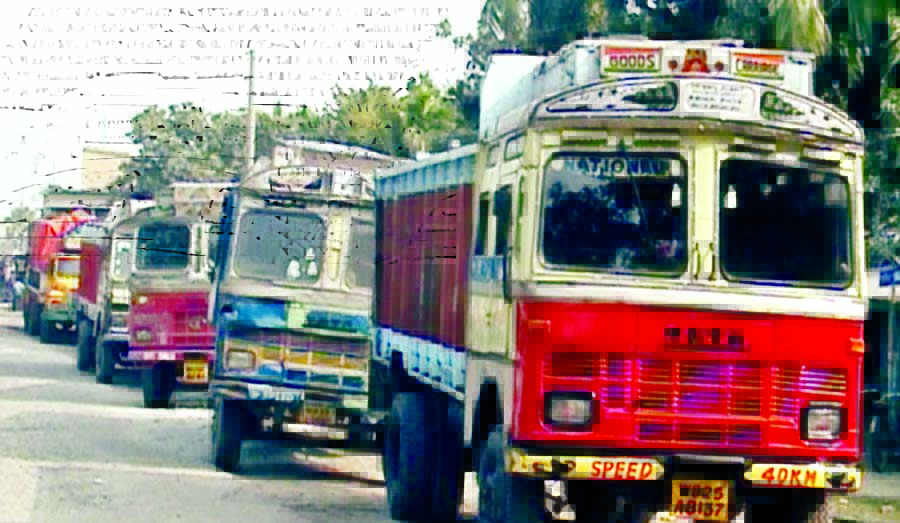 Export-import activities at Bhomra Land Port disrupted for several hours as Bashirhat of India Lorry Samity blocked the highway opposite landport, creating huge traffic gridlock on Thursday.
