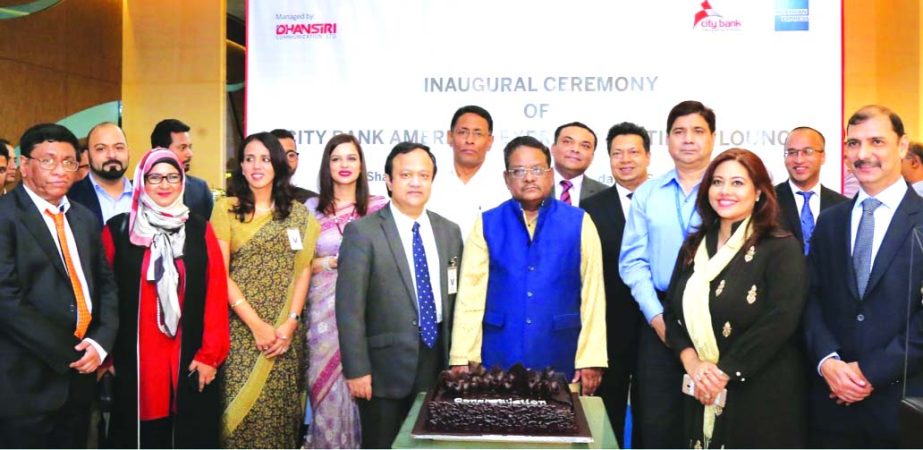 Civil Aviation and Tourism Minister AKM Shahjahan Kamal, MP, inaugurating the "2nd City Bank American Express Platinum Lounge" at Hazrat Shahjalal International Airport on Tuesday as chief guest. The lounge will cater to the American Express Platinum Cr
