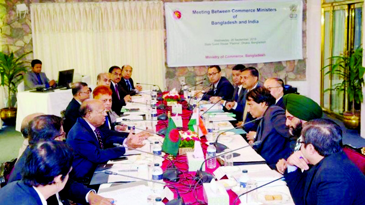 Commerce Minister Tofail Ahmed led the Bangladesh side while his Indian counterpart Suresh Prabhu the Indian side at a bilateral meeting held at State Guest House Padma on Wednesday.