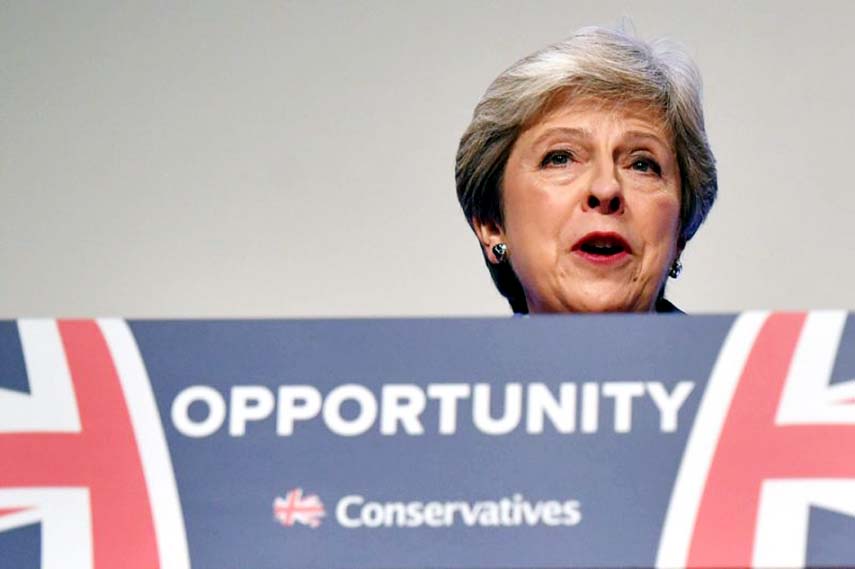 Britain's Prime Minister Theresa May appealed to her divided Conservative party to unite.