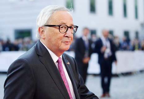 European Commission President Jean-Claude Juncker arrives for the informal meeting of European Union leaders in Salzburg, Austria.