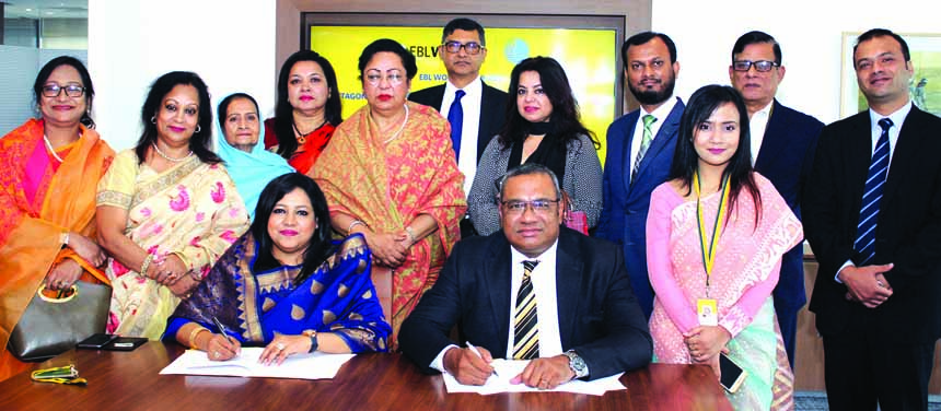 M. Khorshed Anowar, Head of Retail Banking, Eastern Bank Ltd (EBL) and S. Ayesha Akhtar Jahan, Director, Chattagram Women Chamber of Commerce and Industry (CWCCI) signed a MoU at EBL Corporate Head Office at Gulshan in Dhaka recently. Under the MoU, EBL