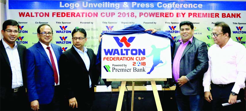 A scene from the logo unveiling programme of Walton Federation Cup, at the conference room in the BFF House on Thursday.