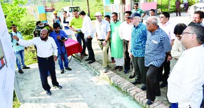 KHULNA: KCC Mayor Talukder Abdul Khaleque visiting human waste management project on Khulna-Satkhira Highway on Thursday.