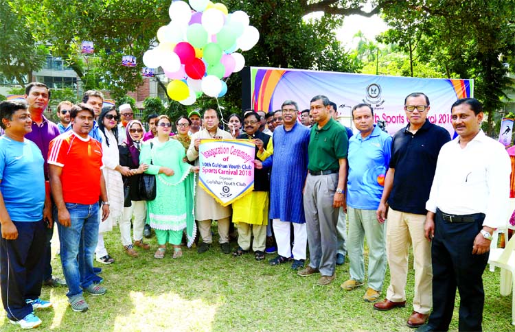 Panel Mayor of Dhaka North City Corporation Md Jamal Mostafa inaugurating the eight-day long Gulshan Youth Club Sports Carnival by releasing the balloons as the chief guest at the Gulshan Youth Club Ground on Friday. The events of the carnival are: Art, A