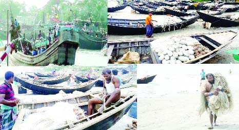 KALAPARA (Patuakhali): Fishermen at Kalapara Upazila is preparing to go to the sea yesterday for hilsa fishing after the ban has ended on Sunday.