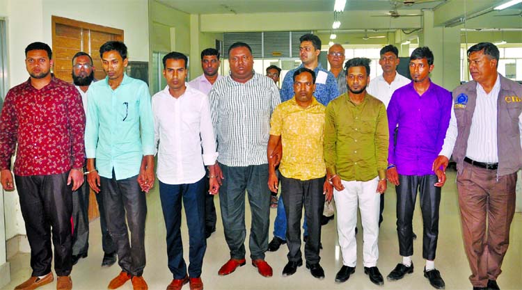 Seven employees of a fake NGO (Lifeway Bangladesh Ltd) were arrested by CID of Ramna Zone from city's Dakkhinkhan area. This picture was taken from CID office premises on Tuesday.