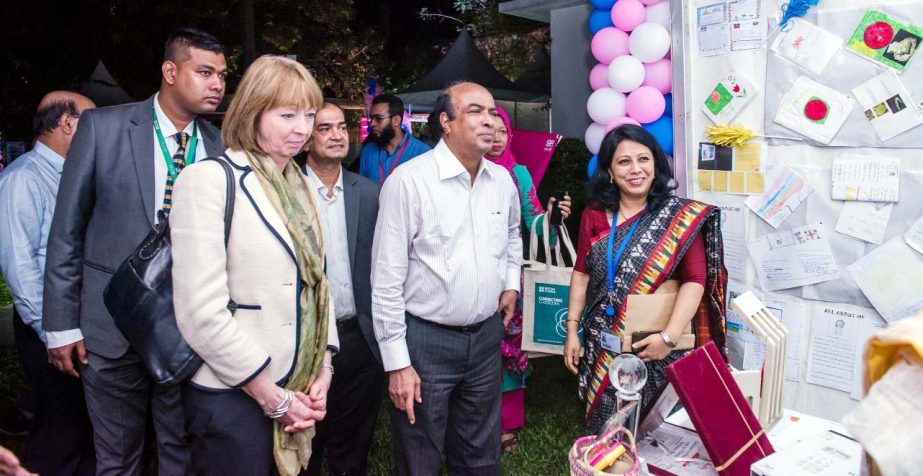 Education Secretary Md. Sohorab Hossain inaugurates the phase four of Connecting Classrooms, a project of British Council held on Monday at the British Council, Dhaka University campus office.