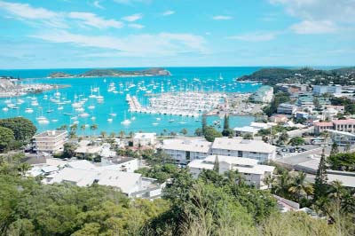 File photo shows a general view of the bay of Noumea, the capital of New Caledonia with the yachting port in the background. New Caledonia, a French archipelago in the South Pacific, is preparing for an independence referendum upcoming on Sunday