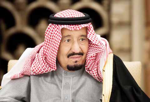 Saudi Arabia's King Salman bin Abdulaziz Al Saud, attends a banquet hosted by Shinzo Abe, Japan's Prime Minister, at the prime minister's official residence in Tokyo, Japan.Saudi Arabia's King Salman bin Abdulaziz Al Saud, attends a banquet hosted by